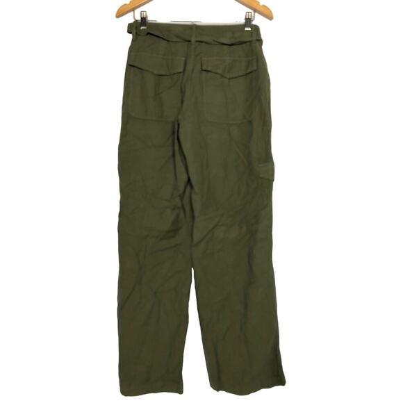 Madewell Griff Pants Superwide Leg Cargo Garment Dye Desert Olive Green NWT 27 - Picture 6 of 11